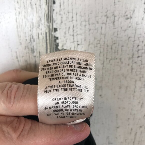 Elevenses Anthropologie Daisy Lace Tuxedo Pant ankle length black size 6 - Picture 11 of 12